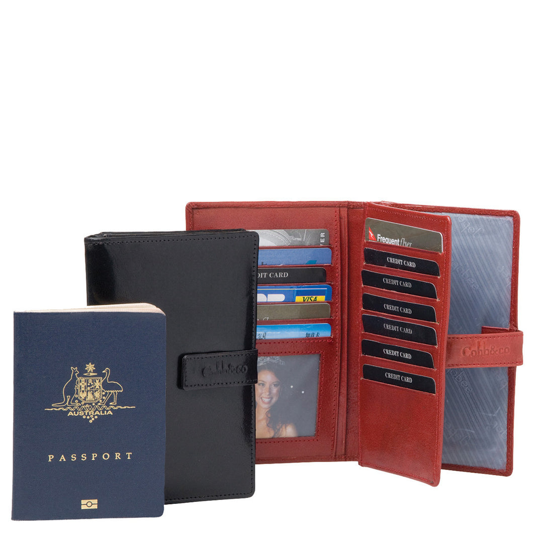 Gabee.com.au-Gabee-LEATHER PASSPORT CARD HOLDER--Womens Wallet