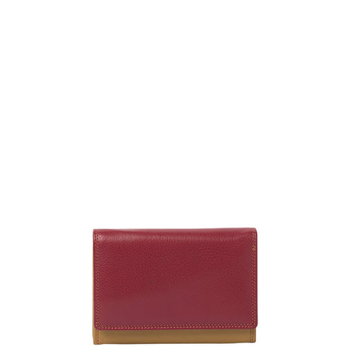 Gabee.com.au-Gabee-JESSICA COMPACT LEATHER WALLET-RED-Womens Wallet - 1