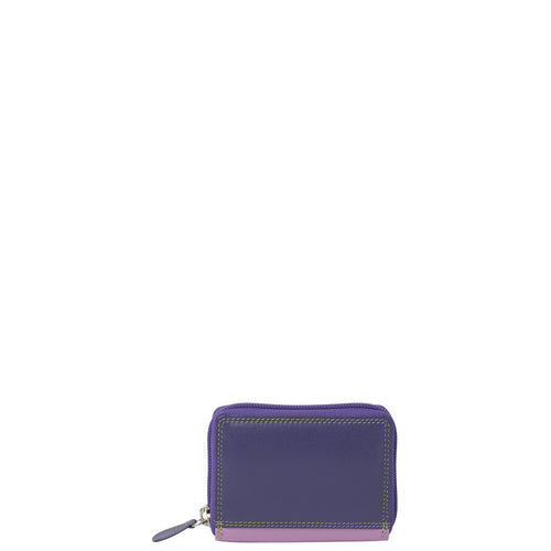 Gabee.com.au-Gabee-MAX ZIP AROUND CREDIT CARD HOLDER-PURPLE-Leather Accessories - 1