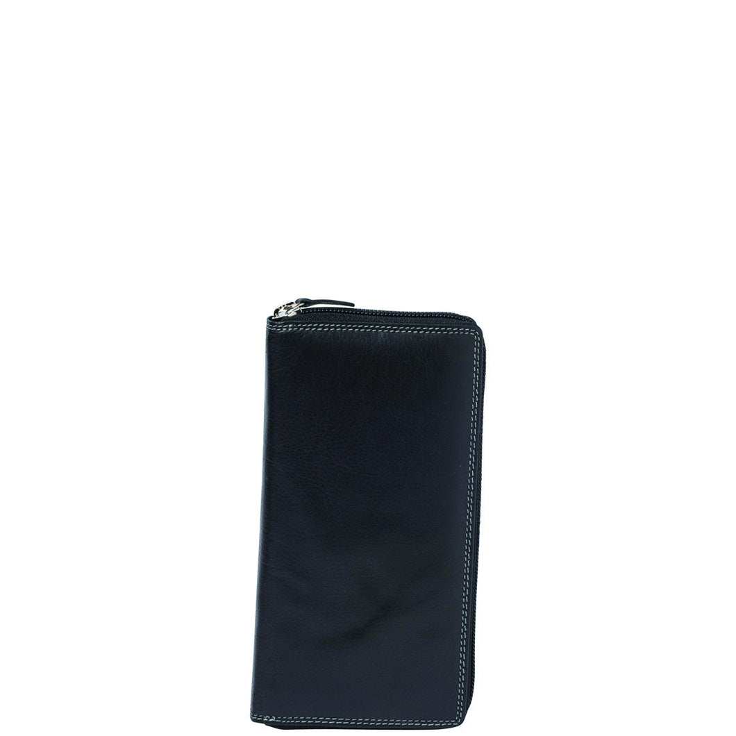Gabee.com.au-Gabee-ZANE ZIP AROUND LEATHER TRAVEL DOCUMENT WALLET-BLACK-Womens Wallet - 2