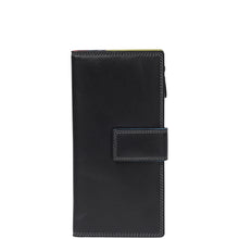 Load image into Gallery viewer, Gabee.com.au-Gabee-TWIGGY SKINNY MINI- LONG LEATHER PUR/ZIP POCKET-BLACK-Womens Wallet - 1
