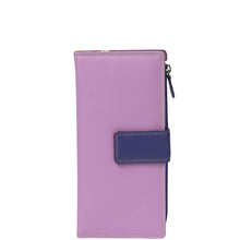 Load image into Gallery viewer, Gabee.com.au-Gabee-TWIGGY SKINNY MINI- LONG LEATHER PUR/ZIP POCKET-PURPLE-Womens Wallet - 4
