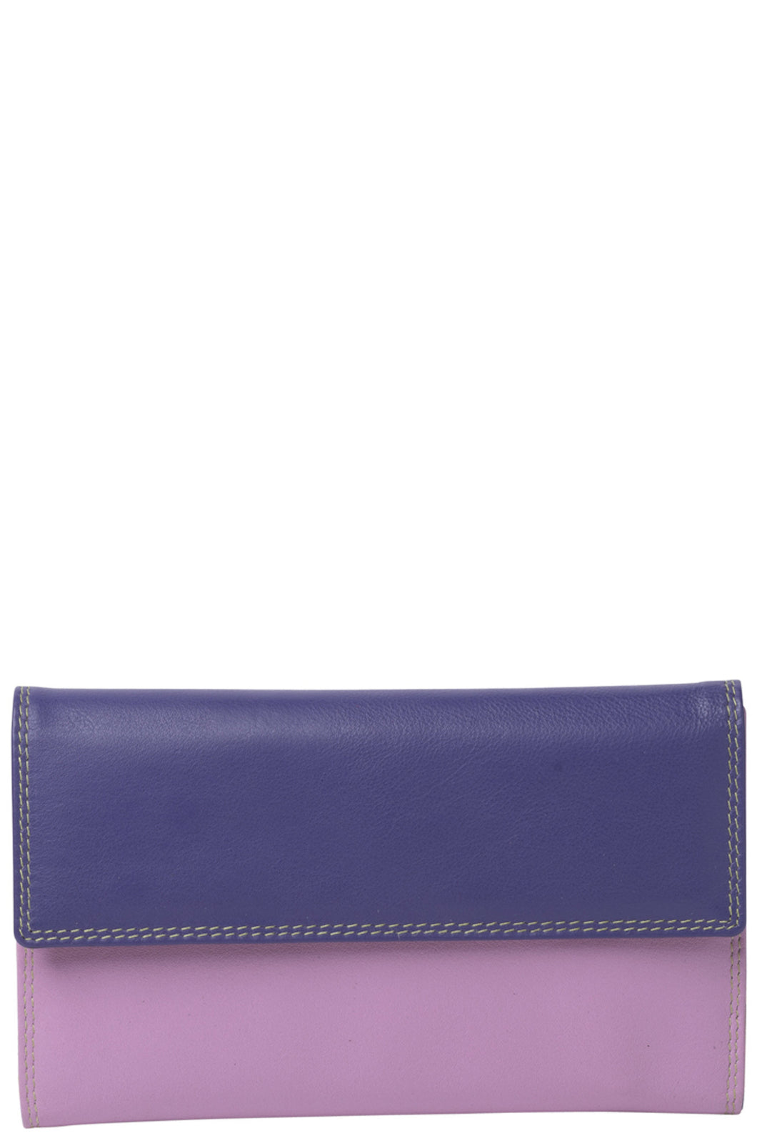Gabee.com.au-Gabee-GABRIELLE FLAP OVER LEATHER WALLET-PURPLE-Womens Wallet
