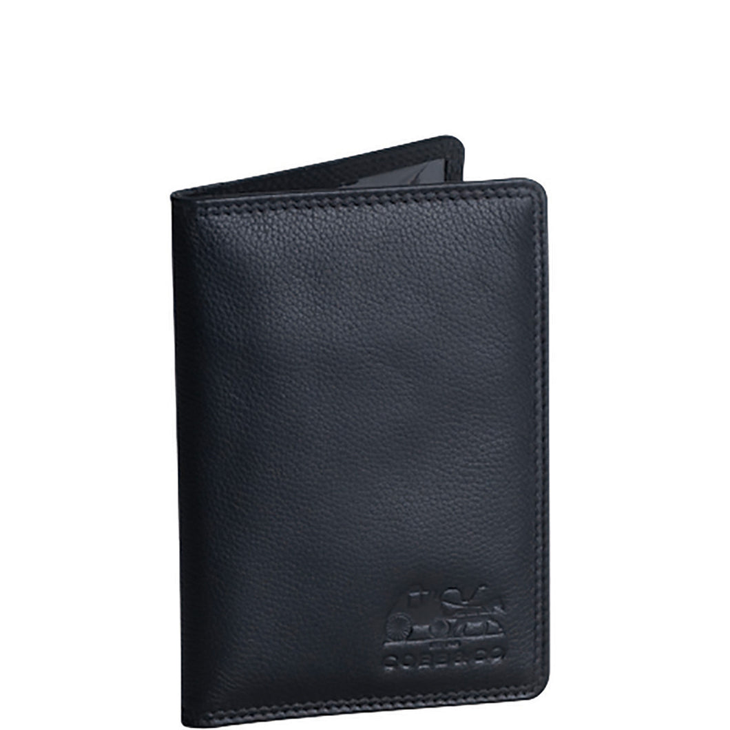 Gabee.com.au-Cobb & Co-PASSPORT LEATHER LEATHER CASE-BLACK-Travel Wallet - 1