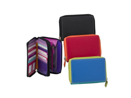 Gabee.com.au-Gabee-LEATHER DOUBLE ZIP AROUND WALLET--Womens Wallet