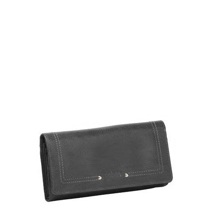 Gabee.com.au-Cobb & co-LEATHER WALLET-BLACK-Womens Wallet - 1