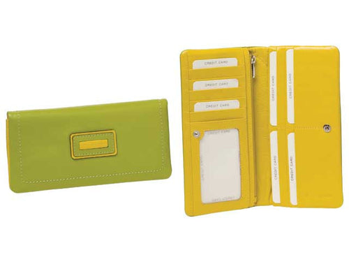 Gabee.com.au-Gabee-TWO TONE LONG LEATHER WALLET--Womens Wallet