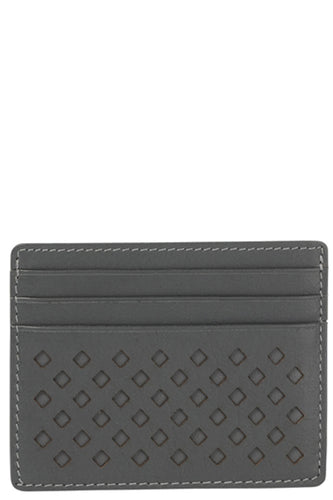 Gabee.com.au-Cobb & Co-DIAMOND LAZER CUT CREDIT CARD HOLDER-GREY-Leather Accessories - 1