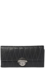 Load image into Gallery viewer, Gabee.com.au-Gabee-PHOENIX STITCH AND LOCK BUCKLE LEATHER WALLET-BLACK-Womens Wallet - 2
