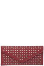 Load image into Gallery viewer, Gabee.com.au-Gabee-LEAF LASER CUT SLIM LEATHER WALLET-RED-Womens Wallet - 1
