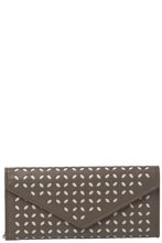 Load image into Gallery viewer, Gabee.com.au-Gabee-LEAF LASER CUT SLIM LEATHER WALLET-TAUPE-Womens Wallet - 3
