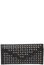 Load image into Gallery viewer, Gabee.com.au-Gabee-LEAF LASER CUT SLIM LEATHER WALLET-BLACK-Womens Wallet - 2
