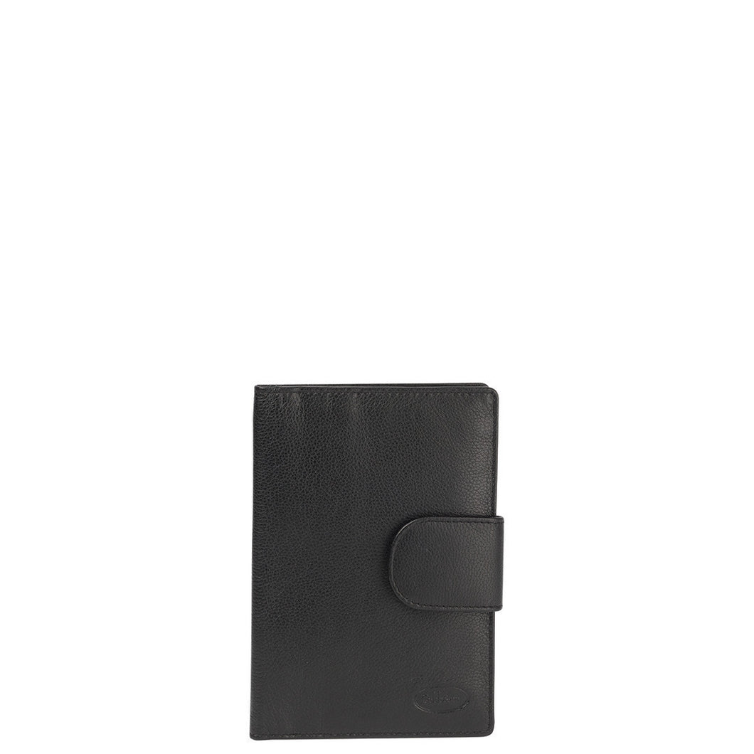 Gabee.com.au-Cobb & Co-RFID PASSPORT LEATHER HOLDER-BLACK-Travel Wallet - 1