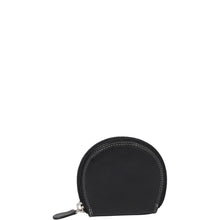 Load image into Gallery viewer, Gabee.com.au-Gabee-MOON LEATHER ZIP AROUND COIN PURSE-BLACK-Leather Accessories - 1
