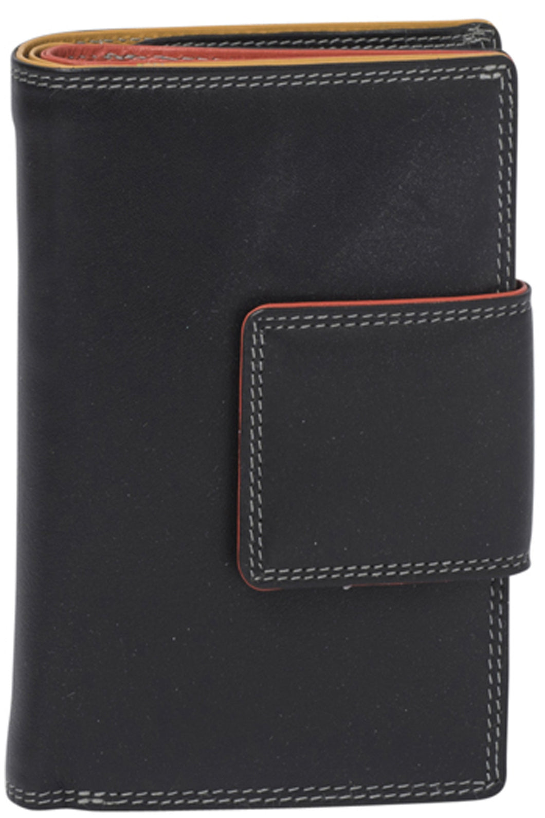 Gabee.com.au-Gabee-SCARLET LEATHER TAB WALLET-BLACK-Womens Wallet - 2