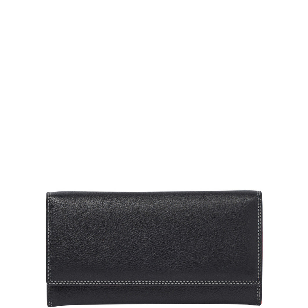 Gabee.com.au-Gabee-SAVANNAH W. INSERT  LEATHER WALLET-BLACK-Womens Wallet - 1