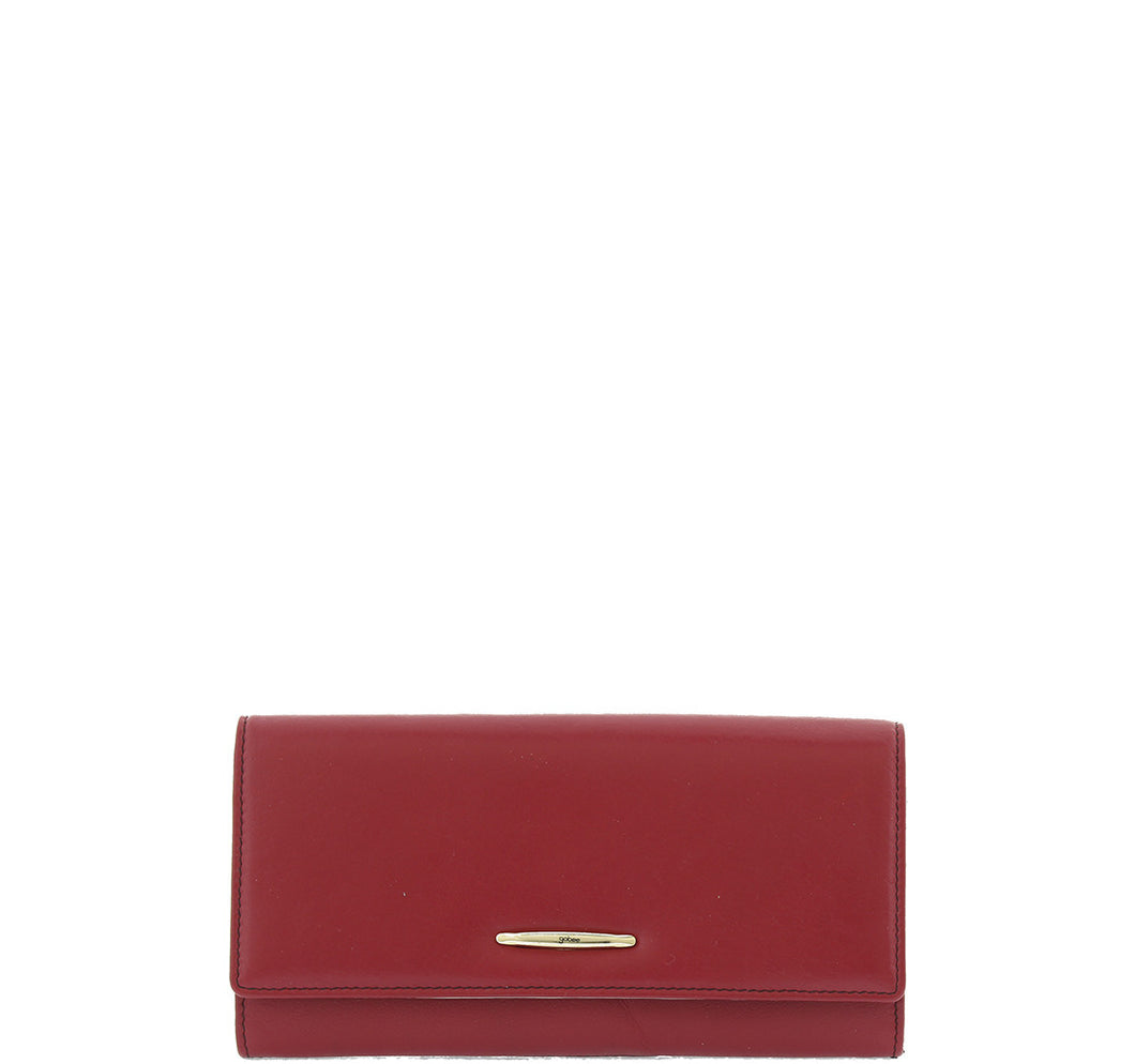 Gabee.com.au-Gabee-DANI LEATHER WALLET-RED-Womens Wallet - 1