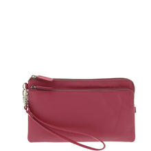 Load image into Gallery viewer, Gabee.com.au-Gabee-MANHATTAN LEATHER WRISTLET LADIES PURSE FITS IPHONE-PINK-Womens Wallet - 1
