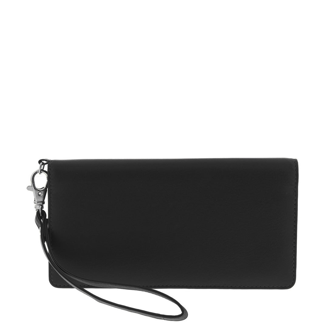 Gabee.com.au-Gabee-TRIBECA SMARTPHONE LEATHER WALLET-BLACK-Womens Wallet - 2