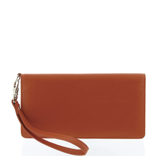 Gabee.com.au-Gabee-TRIBECA SMARTPHONE LEATHER WALLET-ORANGE-Womens Wallet - 1