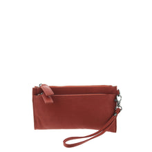 Load image into Gallery viewer, Gabee.com.au-Gabee-HARLEM LEATHER WRISTLET LADIES PURSE-CORAL-Womens Wallet - 4
