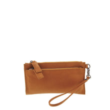 Load image into Gallery viewer, Gabee.com.au-Gabee-HARLEM LEATHER WRISTLET LADIES PURSE-ORANGE-Womens Wallet - 1
