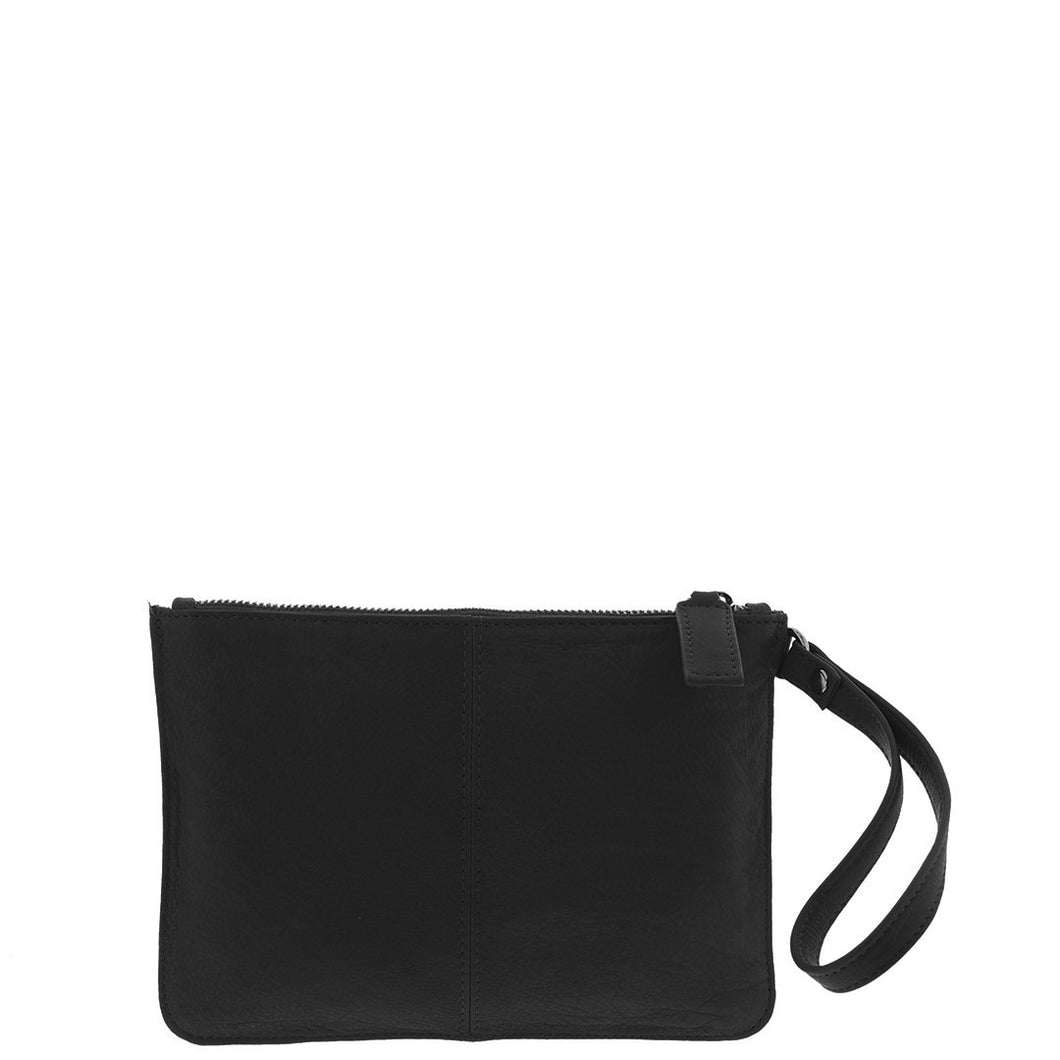 Gabee.com.au-Gabee-QUEENS LEATHER CLUTCH-BLACK-Leather Accessories - 2