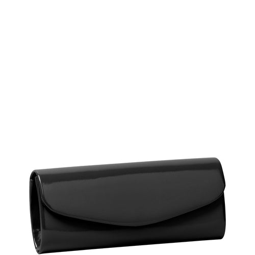 Gabee.com.au-Gabee-EMILY PATENT ENVELOPE CLUTCH-BLACK-Clutch - 1