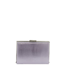 Load image into Gallery viewer, Gabee.com.au-Gabee-MISCHA SNAKE EMBOSS SQUARE FRAME CLUTCH-PEWTER-Clutch - 2
