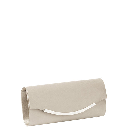 Gabee.com.au-Gabee-REBECCA SATIN CLUTCH-NUDE-Clutch - 1