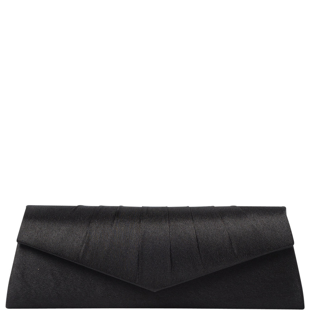 Gabee.com.au-Gabee-GIA SATIN ENVELOPE CLUTCH-BLACK-Clutch - 2