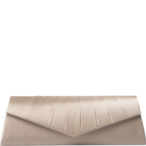 Gabee.com.au-Gabee-GIA SATIN ENVELOPE CLUTCH-NUDE-Clutch - 1