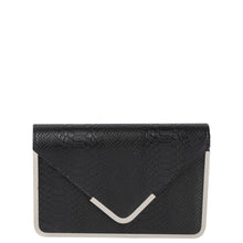 Load image into Gallery viewer, Gabee.com.au-Gabee-KIM CROC ENVELOPE CLUTCH-BLACK-Clutch - 2
