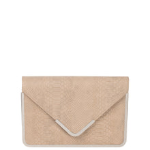 Load image into Gallery viewer, Gabee.com.au-Gabee-KIM CROC ENVELOPE CLUTCH-LATTE-Clutch - 3
