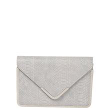 Load image into Gallery viewer, Gabee.com.au-Gabee-KIM CROC ENVELOPE CLUTCH-SMOKE-Clutch - 4
