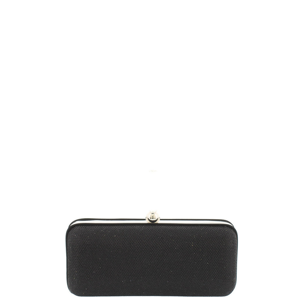 Gabee.com.au-Gabee-PAIGE SPARKLE METAL BOX CLUTCH-BLACK-Clutch - 2