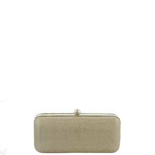 Gabee.com.au-Gabee-PAIGE SPARKLE METAL BOX CLUTCH-GOLD-Clutch - 1