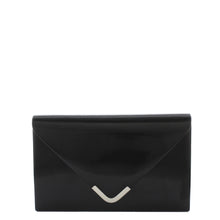 Load image into Gallery viewer, Gabee.com.au-Gabee-TATIANA PATENT ENVELOPE CLUTCH-BLACK-Clutch - 2
