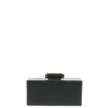 Load image into Gallery viewer, Gabee.com.au-Gabee-JUNE SNAKE BOX CLUTCH-BLACK-Clutch - 2
