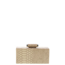 Load image into Gallery viewer, Gabee.com.au-Gabee-JUNE SNAKE BOX CLUTCH-GOLD-Clutch - 3
