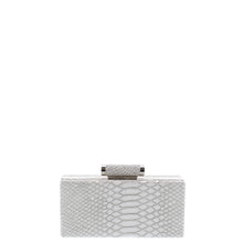 Load image into Gallery viewer, Gabee.com.au-Gabee-JUNE SNAKE BOX CLUTCH-WHITE-Clutch - 1
