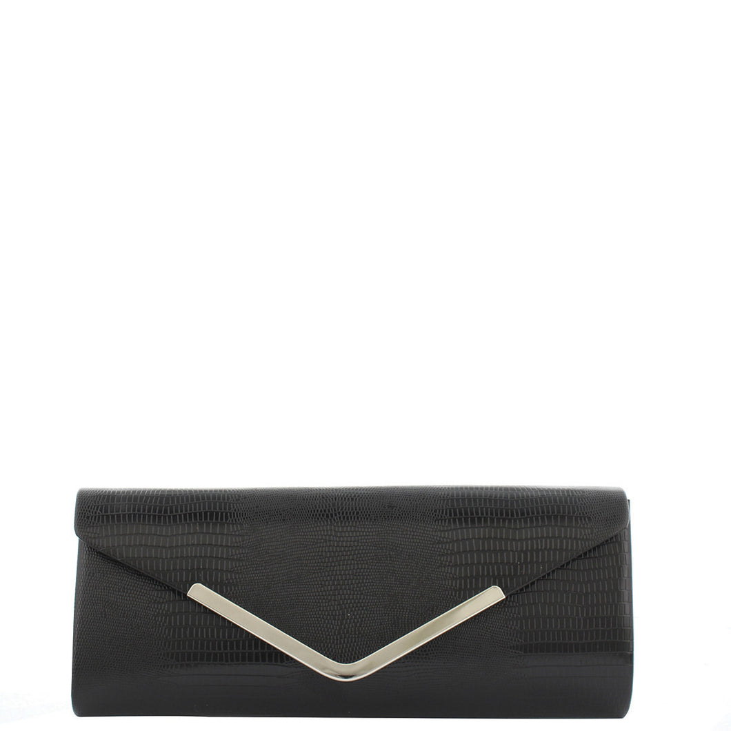 Gabee.com.au-Gabee-IRIS SNAKE CLUTCH-BLACK-Clutch - 2