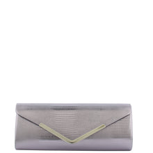 Load image into Gallery viewer, Gabee.com.au-Gabee-IRIS SNAKE CLUTCH-PEWTER-Clutch - 1
