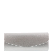 Load image into Gallery viewer, Gabee.com.au-Gabee-FLEUR SAFFIANO CLUTCH-SILVER-Clutch - 7
