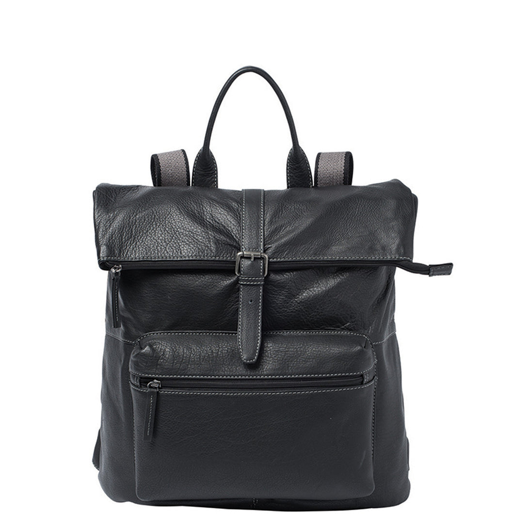 Gabee.com.au-Cobb & Co-RAFFERTY RFID BLOCKING BACKPACK-BLACK-Backpacks - 2
