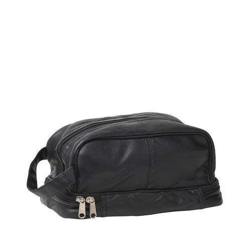 Gabee.com.au-Cobb & Co-MAYSON LEATHER TOILETRY KIT-BLACK-Cosmetic Bags