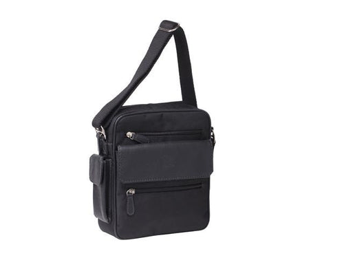 Gabee.com.au-Cobb & Co-HUDSON LEATHER AND CANVAS TRAVEL CONVENIENT BAG--Travel Bags