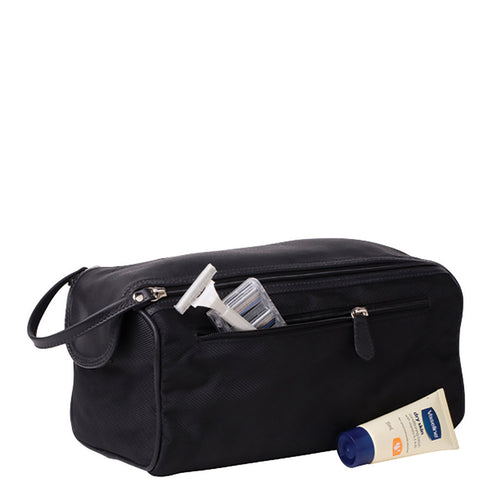 Gabee.com.au-Cobb & Co-HARRY LEATHER SHAVING KIT-BLACK-Cosmetic Bags