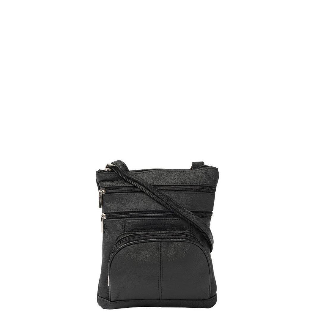 Gabee.com.au-Cobb & Co-MARCIE LEATHER CROSSBODY BAG-BLACK-Crossbody Bag - 2