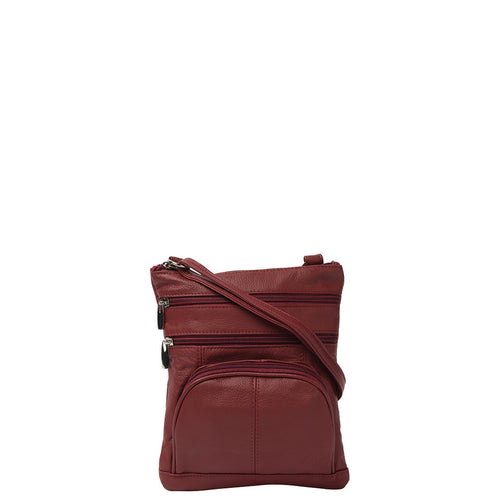 Gabee.com.au-Cobb & Co-MARCIE LEATHER CROSSBODY BAG-RED-Crossbody Bag - 1